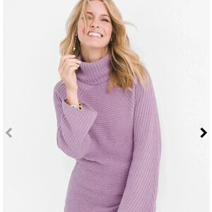 Chico’s | Mock-Neck Pullover | Sz L | Lilac / Lavendar